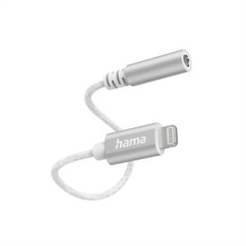 HAMA 201523 MFI AUDIO ADAPTER LIGHTNING NA JACK 3,5 MM PRE APPLE, AKTIVNY, ALU