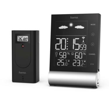 HAMA 186417 BLACK LINE, METEOSTANICA, VA DISPLEJ, CIERNA vystavený kus