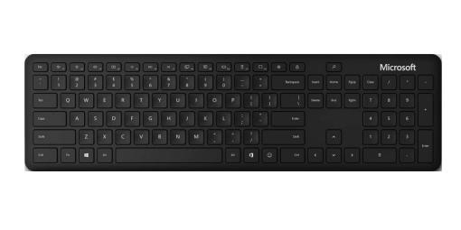 MICROSOFT BLUETOOTH KLAVESNICA SK/CZ LAYOUT CIERNA QSZ-00014 vystavený kus
