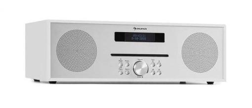 AUNA SILVER STAR CD-FM, RADIO S CD, 2 X 20 W MAX., FM, BT, ALU, BIELY, 10033126