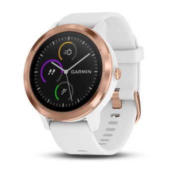 GARMIN VIVOACTIVE 3, WHITE SILICONE, ROSE GOLD, 010-01769-07