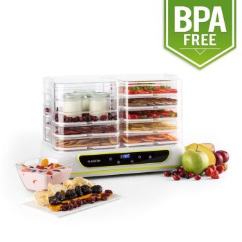 KLARSTEIN YOYOYOFRUIT, BIELA, 2 V 1 SUSICKA AND JOGURTOVAC, 2 X 5 POSCHODI, 550 W, 10030502