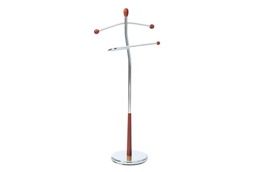 AUTRONIC 82646 BR Nemý sluha, výška 118 cm, masív kaučukovník, hnedé morenie, kov - chróm, nosnosť 5