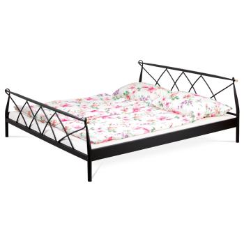 AUTRONIC BED-1907 BK posteľ dvojlôžková, 180x200, kov matný čierny