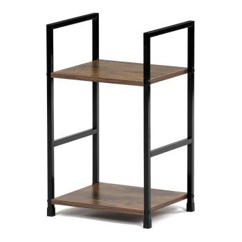 AUTRONIC GD-212 OLW Regál, 2 police, dekor staré dřevo, MDF, černý lak