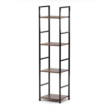 AUTRONIC GD-214 OLW Regál, 4 police, dekor staré dřevo, MDF, černý lak