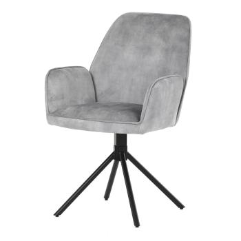 AUTRONIC HC-511 SIL4 Židle jídelní a konferenční, stříbrná látka v dekoru žíhaného sametu, kovové če