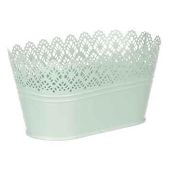 AUTRONIC KK089 GRN Truhlík kovový, krajkový okraj, zelená barva.