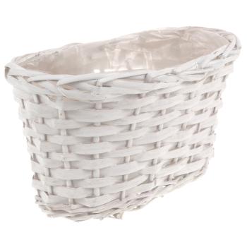 AUTRONIC OC3766-WH Obal dekorační proutěný s igelitem, barva bílá