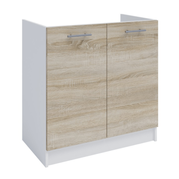 KONDELA Dolná skrinka, dub sonoma/biela, FABIANA S - 80ZL