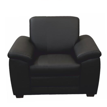 KONDELA Kreslo, ekokoža čierna, BITER