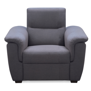 KONDELA Kreslo, sivá látka, BORN