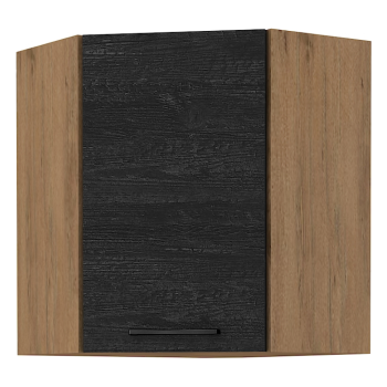 KONDELA Horná skrinka, dub lancelot/sivá matná, VEGA 58x58 GN-72 1F