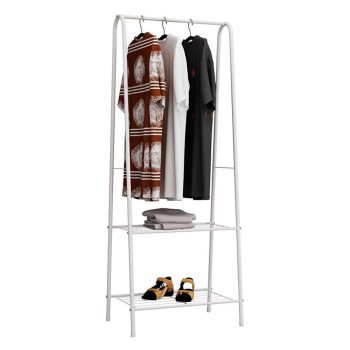 KONDELA RETOR STOJAN NA OBLECENIE S POLICAMI, BIELA