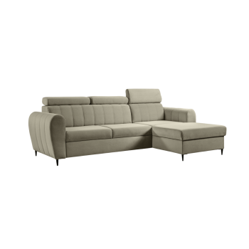 KONDELA Rozkladacia sedacia súprava, béžová, pravá, KORIO