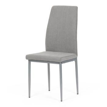 AUTRONIC DCL-379 LAN2 Židle jídelní, lanýžová látka, šedé kovové nohy