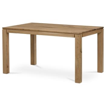 AUTRONIC DS-F140 DUB Stůl jídelní 140x80 cm, masiv dub, povrchová úprava olejem, nohy 8x8 cm
