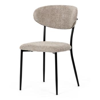 AUTRONIC CT-W1021 LAN2 Židle jídelní, lanýžová látka, černé kovové nohy.