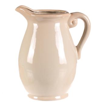 AUTRONIC KEX6009 CRM-L Váza keramická - tvar džbán, velká, barva krémová