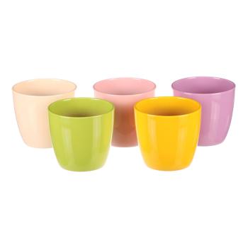 AUTRONIC OBA101 MIX-M Obal na květiny - terakota, pr. 12 cm, mix 5 barev, cena za 1 ks