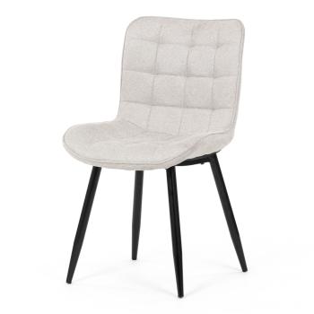 AUTRONIC HC-462 BG2 Židle jídelní, béžová látka, černé kovové nohy