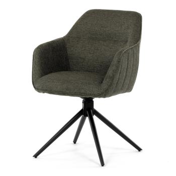 AUTRONIC HC-536 GRN2 Židle jídelní a konferenční, zelená látka, černé kovové nohy, otočný mechanismu