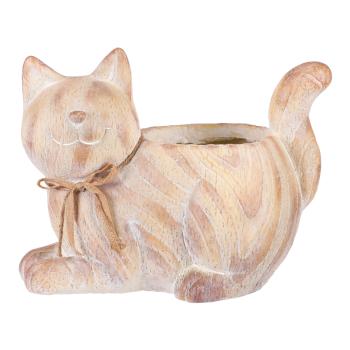 AUTRONIC SM502 Kočka - obal na květiny, magnesium, imitace dřeva