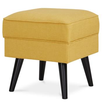 AUTRONIC AK-A1316 YEL2 Taburet, žlutá látka, nohy buk