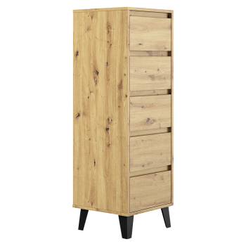 KONDELA Komoda, dub artisan, BOGAN 5S40