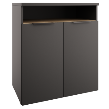KONDELA Komoda, antracit/dub cremona, ADAPO ADP04