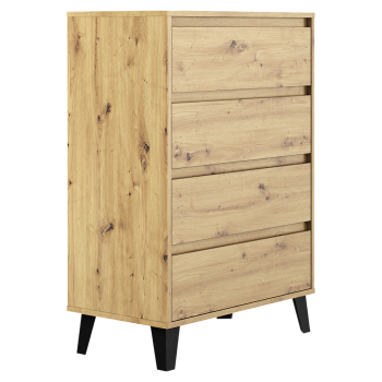 KONDELA Komoda, dub artisan, BOGAN NEW 4S70