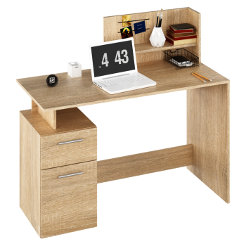 KONDELA PC stôl, dub sonoma, PLATON NEW