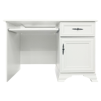 KONDELA PC stôl, alpská biela, KENTAK BIU1D1S