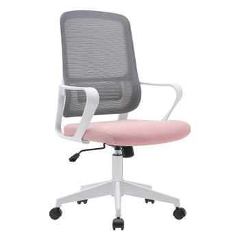 KONDELA Kancelárske kreslo, ružová/sivá/biela, SALOMO TYP 1