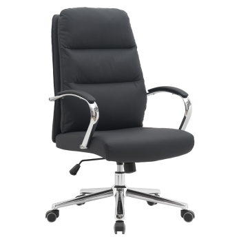 KONDELA Kancelárske kreslo, čierna/chróm, ADMON