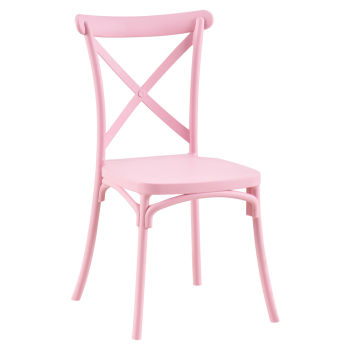 KONDELA Stohovateľná stolička, ružová, SAVITA