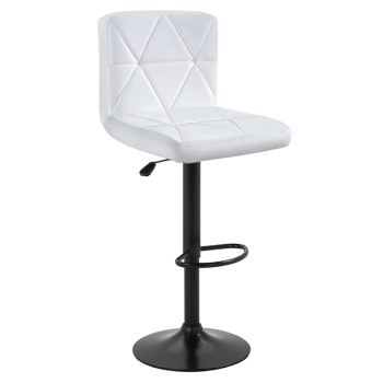 KONDELA Barová stolička, ekokoža biela/čierna, SELEST