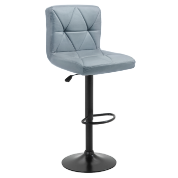 KONDELA Barová stolička, ekokoža sivá/čierna, SELEST