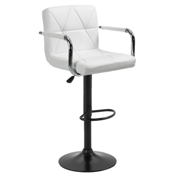 KONDELA Barová stolička, ekokoža biela/čierna, FABIOLA