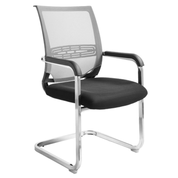 KONDELA Zasadacia stolička, čierna/sivá, FAJE