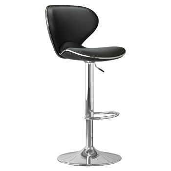 KONDELA Barová stolička, čierna/chróm, HEDLI