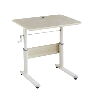 KONDELA Rastúci písací stôl, dub/biela, KASIOS