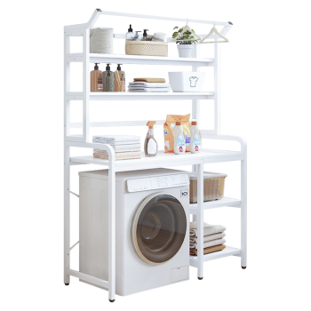 KONDELA Regál nad práčku, biela, JABIR