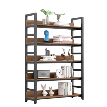 KONDELA Regál, dub tmavý/čierna, JANEL TYP 1