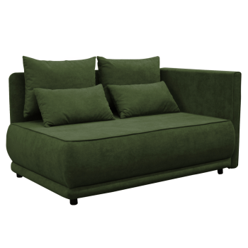 KONDELA Rozkladacia pohovka, zelená, pravá, LIAMI