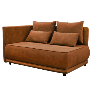 KONDELA Rozkladacia pohovka, terakota, ľavá, LIAMI