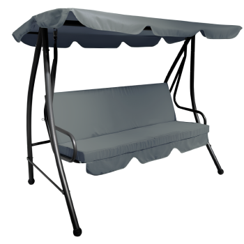 KONDELA Záhradná hojdačka, sivá, KEMI