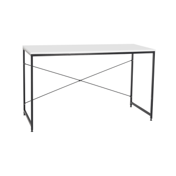 KONDELA Písací stôl, biela/čierna, 120x60 cm, MELLORA