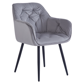 KONDELA Dizajnové kreslo, svetlosivá Velvet  látka, FEDRIS NEW