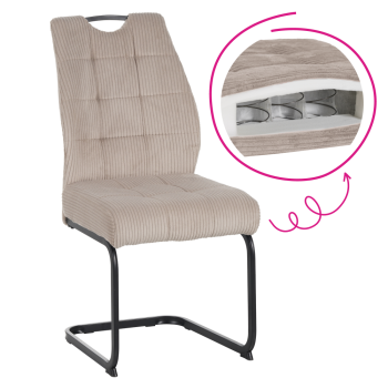 KONDELA Jedálenská stolička, hnedosivá Taupe/čierna, KELMA